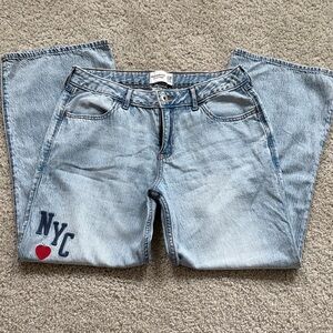 Abercrombie Kids Light Blue Jeans with NYC Embroidery